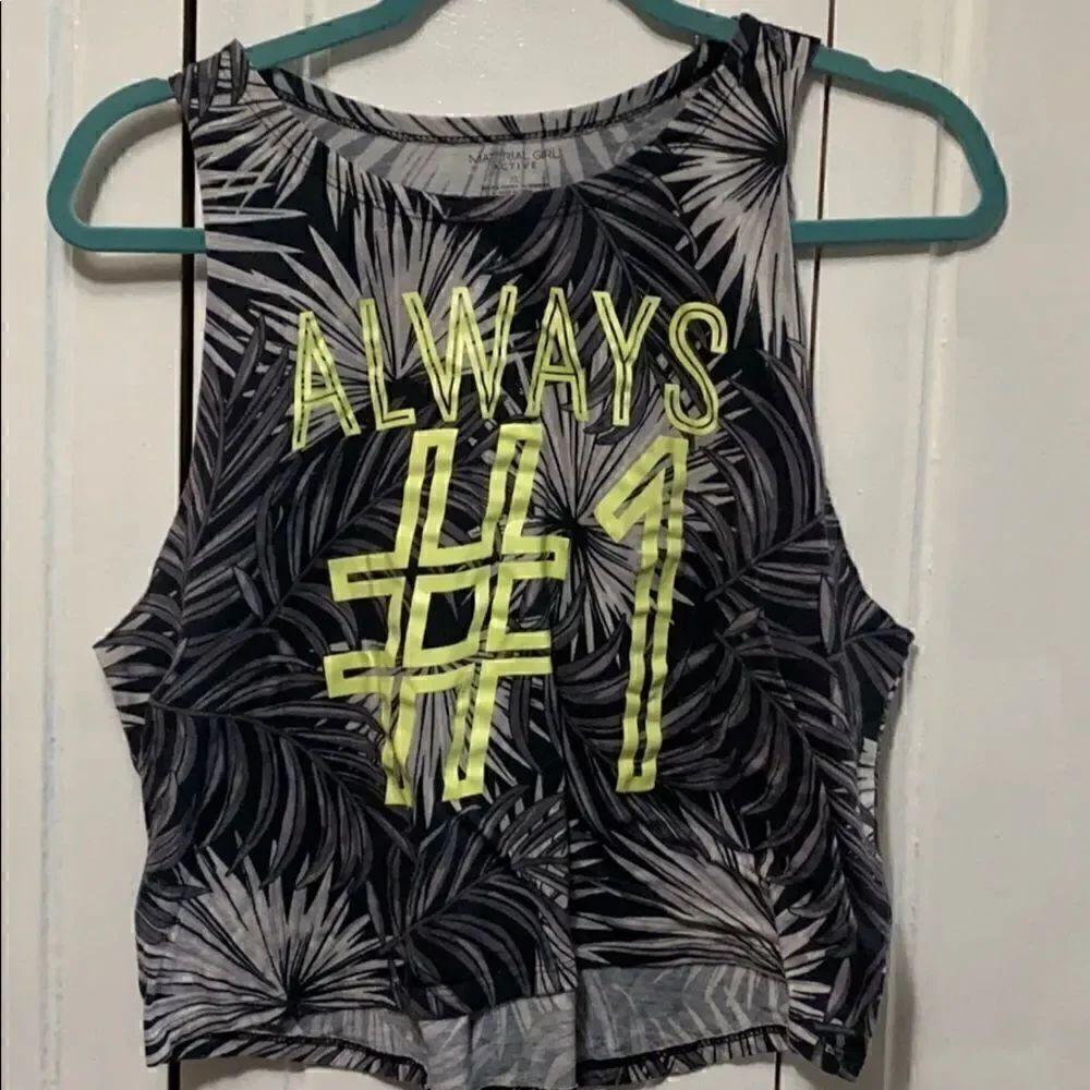 Material Girl Active Cropped Graphic Tank size XL